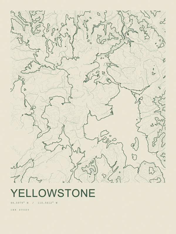 Yellowstone — Ink print in Ranger Light