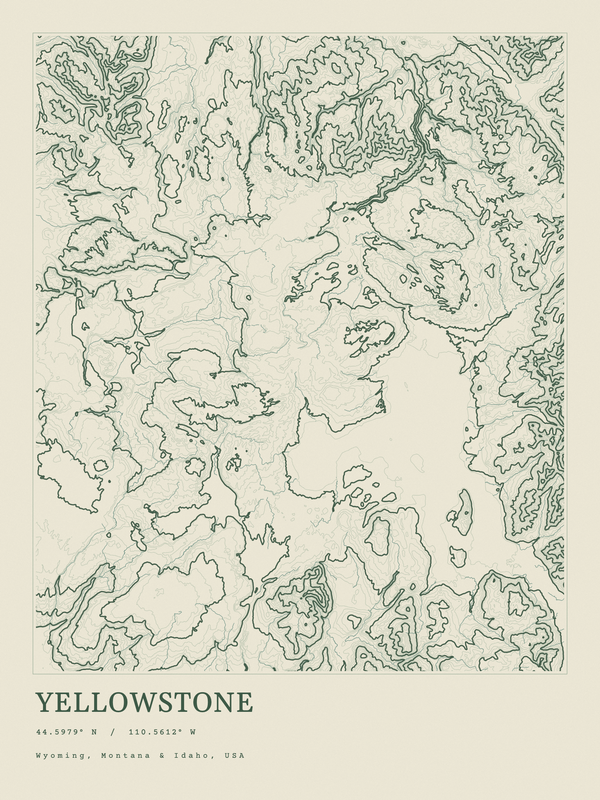 Yellowstone — Ink print in Ranger Light