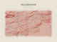 Yellowstone — Red Relief print in Ember & Ochre (landscape)