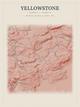 Yellowstone — Red Relief print in Ember & Ochre