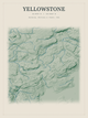Yellowstone — Red Relief print in Forest Floor