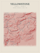 Yellowstone — Red Relief print in Red Earth
