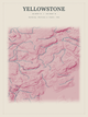 Yellowstone — Red Relief print in Rose & Stone