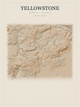 Yellowstone — Red Relief print in Saffron & Slate