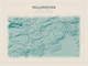 Yellowstone — Red Relief print in Alpine Teal (landscape)