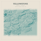 Yellowstone — Red Relief print in Alpine Teal (square)