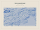 Yellowstone — Red Relief print in Ultramarine (landscape)