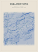 Yellowstone — Red Relief print in Ultramarine