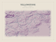 Yellowstone — Red Relief print in Plum & Clay (landscape)