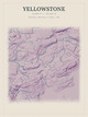 Yellowstone — Red Relief print in Plum & Clay
