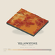 Yellowstone — Terrain Relief print in Ember & Ochre (square)
