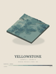 Yellowstone — Terrain Relief print in Graphite