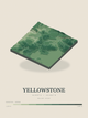 Yellowstone — Terrain Relief print in Forest Floor