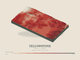 Yellowstone — Terrain Relief print in Red Earth (landscape)