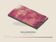 Yellowstone — Terrain Relief print in Rose & Stone (landscape)