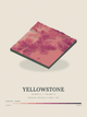 Yellowstone — Terrain Relief print in Rose & Stone