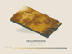 Yellowstone — Terrain Relief print in Saffron & Slate (landscape)