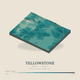 Yellowstone — Terrain Relief print in Alpine Teal (square)
