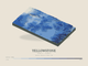 Yellowstone — Terrain Relief print in Ultramarine (landscape)