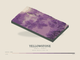 Yellowstone — Terrain Relief print in Plum & Clay (landscape)