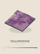 Yellowstone — Terrain Relief print in Plum & Clay