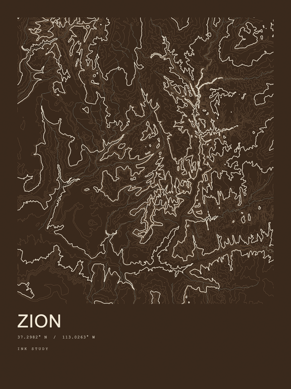Zion — Ink print in Atlas Dark