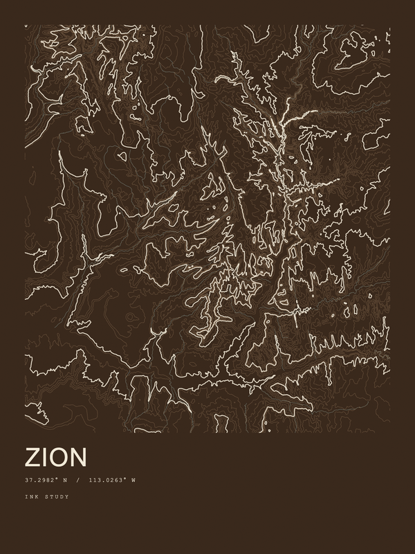 Zion — Ink print in Atlas Dark