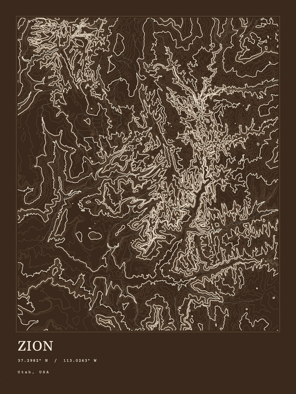 Zion — Ink print in Atlas Dark