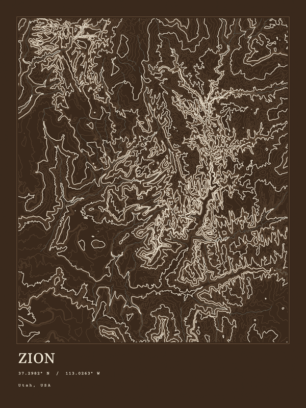 Zion — Ink print in Atlas Dark