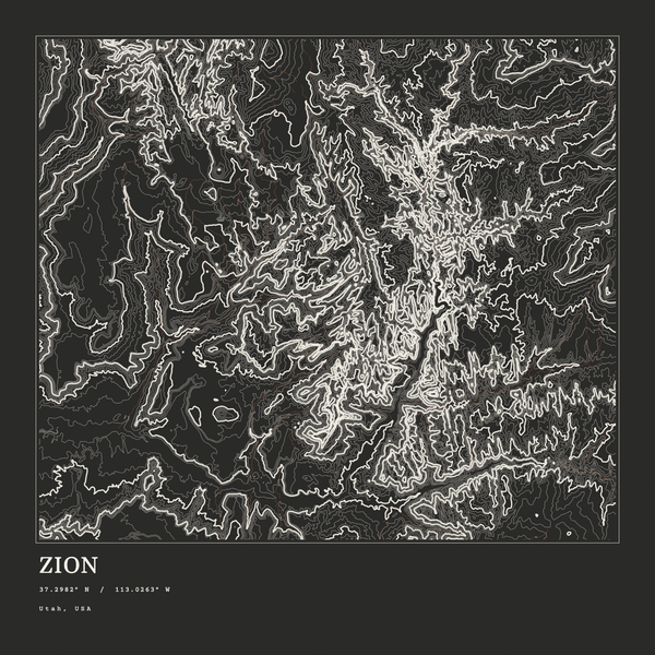 Zion — Ink print in Ink Dark (square)