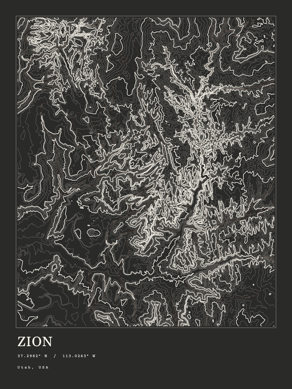 Zion — Ink print in Ink Dark
