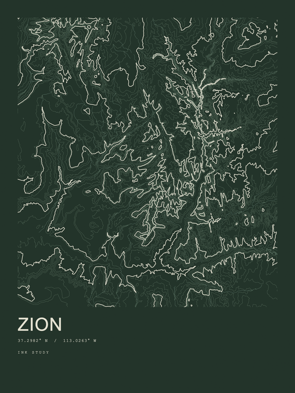 Zion — Ink print in Ranger Dark