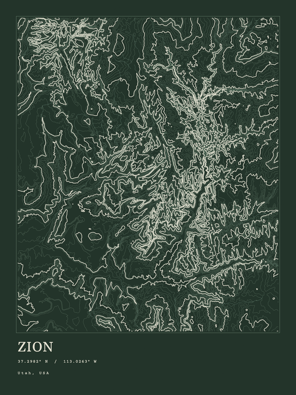 Zion — Ink print in Ranger Dark