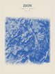 Zion — Red Relief print in Ultramarine