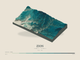 Zion — Terrain Relief print in Alpine Teal (landscape)
