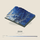 Zion — Terrain Relief print in Ultramarine (square)